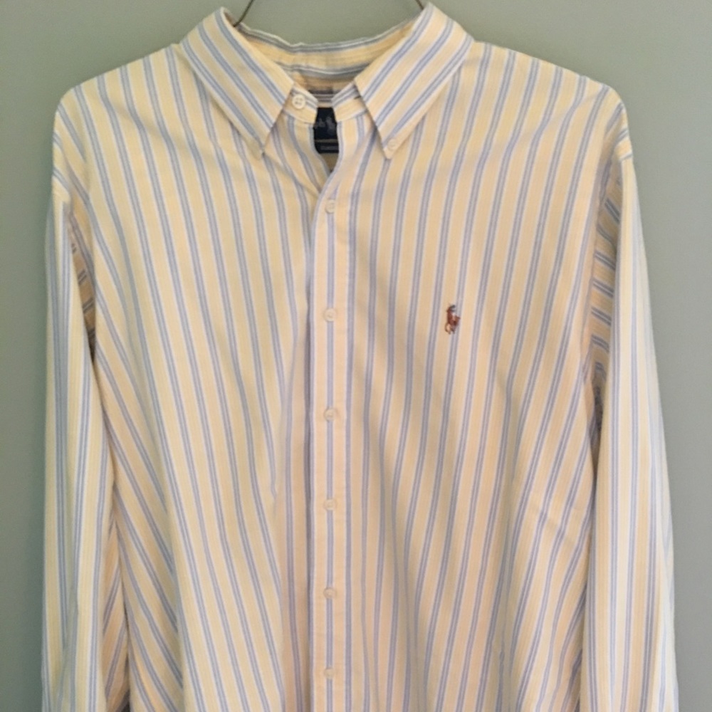 Ralph Lauren Button Down Polo Shirt - GUC. Size L